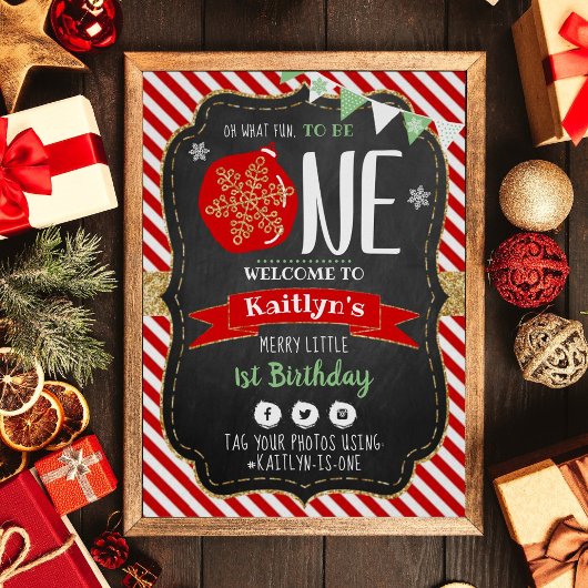ああ何というおもしろいが一つだろう！クリスマス1回目の誕生日 ポスター