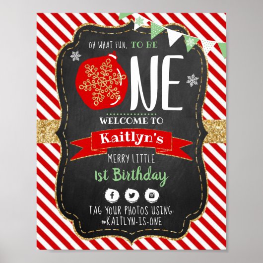 ああ何というおもしろいが一つだろう！クリスマス1回目の誕生日 ポスター (正面)