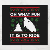 ああ何のおもしろいそれはオートバイのダートバイクに乗ることである スパークリングワインラベル (シングルラベル)