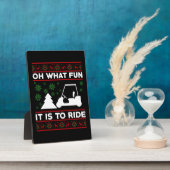 ああ何のおもしろいそれはゴルフカートのクリスマスに乗ることである フォトプラーク (側面)