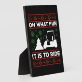ああ何のおもしろいそれはゴルフカートのクリスマスに乗ることである フォトプラーク (側面)