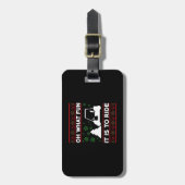 ああ何のおもしろいそれはゴルフカートのクリスマスに乗ることである ラゲッジタグ (正面縦)