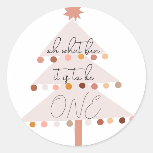 ああ何のおもしろいそれは一つのボホクリスマスである ラウンドシール (正面)