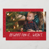 ああ何のおもしろいだおもしろいのクリスマス シーズンカード (正面/裏面)