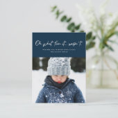 ああ何のおもしろいだネイビーの写真でおもしろいない シーズンポストカード (スタンド正面)