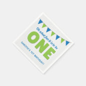 ああ何のおもしろいのワンブルーグリーン最初の誕生日 スタンダードカクテルナプキン (角)