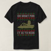 ああ何のおもしろいカルト醜いクリスマスプレゼントに乗ることだ Tシャツ (デザイン正面)