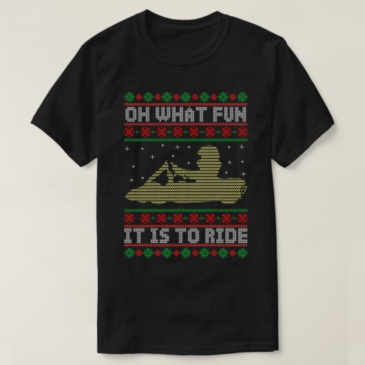 ああ何のおもしろいカルト醜いクリスマスプレゼントに乗ることだ Tシャツ (デザイン正面)