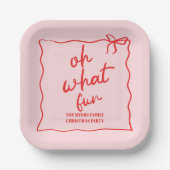 ああ何のおもしろいハンドドローのクリスマスパーティー ペーパープレート (正面)