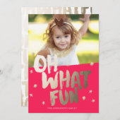 ああ何のおもしろい写真赤いクリスマスカード シーズンカード (正面/裏面)