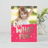 ああ何のおもしろい写真赤いクリスマスカード シーズンカード (スタンド正面)