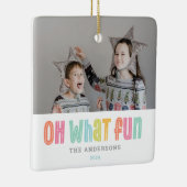 ああ何のおもしろい独身の写真クリスマス セラミックオーナメント (右)