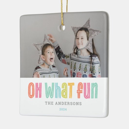 ああ何のおもしろい独身の写真クリスマス セラミックオーナメント (左)