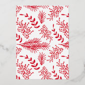 ああ何のおもしろい金ゴールドがクリスマスレッドの写真を押した 箔シーズンカード (裏面)