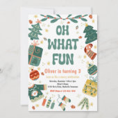 ああ何のおもしろい | クリスマスウィンターバースデーパーティー 招待状 (正面)