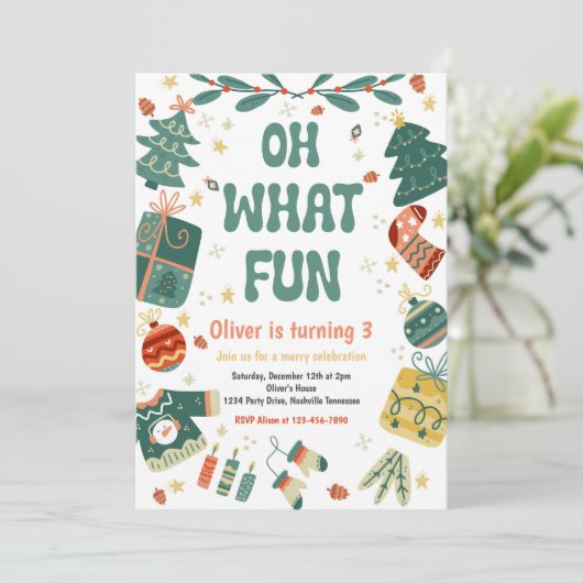 ああ何のおもしろい | クリスマスウィンターバースデーパーティー 招待状 (スタンド正面)