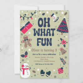 ああ何のおもしろい | クリスマスウィンターバースデーパーティー 招待状
