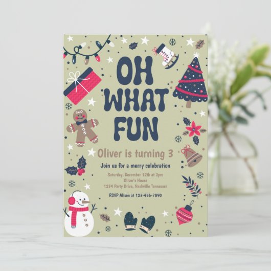 ああ何のおもしろい | クリスマスウィンターバースデーパーティー 招待状 (スタンド正面)