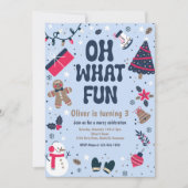 ああ何のおもしろい | クリスマスウィンターバースデーパーティー 招待状 (正面)