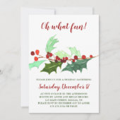 ああ何のおもしろい| クリスマスホリデー招待状 招待状 (正面)