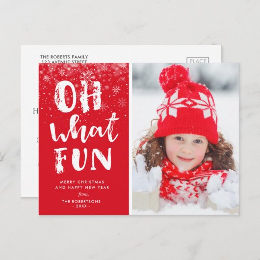 ああ何のおもしろい | クリスマス休暇の台本 ポストカード (正面/裏面)