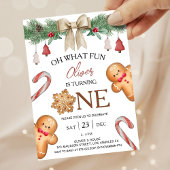 ああ何のおもしろい |クリスマス・クッキー1st誕生日 招待状