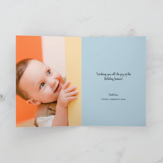 ああ何のおもしろい | ペンギン | 家族のクリスマス | フォト カード (内部)