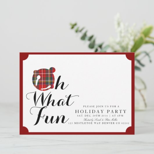 ああ何のおもしろい |ホリデーパーティー招待状 招待状 (スタンド正面)