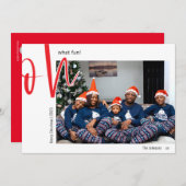 ああ何のおもしろい |メリークリスマス |家族の写真 シーズンカード (正面/裏面)