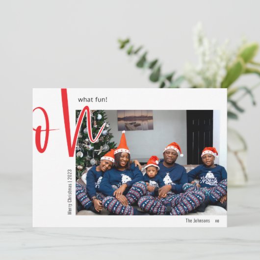 ああ何のおもしろい |メリークリスマス |家族の写真 シーズンカード (スタンド正面)