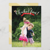 ああ何のおもしろい | 休日の写真カード シーズンカード (正面/裏面)