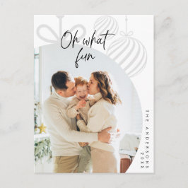 ああ何のおもしろい、家族写真、クリスマスグリーティング ポストカード