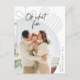 ああ何のおもしろい、家族写真、クリスマスグリーティング ポストカード