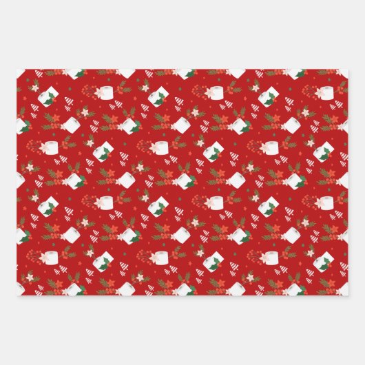ああ何A年フェスティバルトイレ紙転がクリスマス ラッピングペーパーシート (正面2)