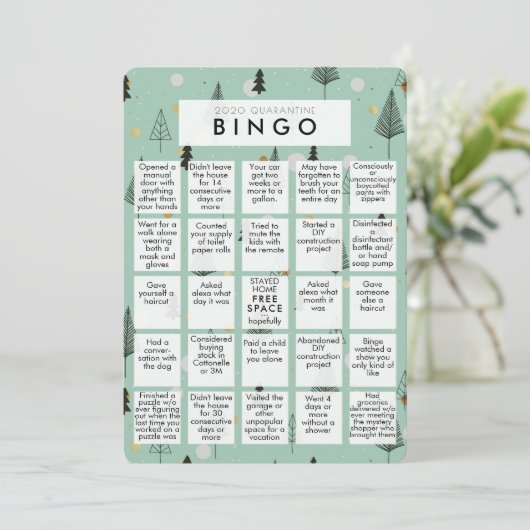 ああ何A年ミントGrn検疫ビンゴクリスマス シーズンカード (スタンド正面)