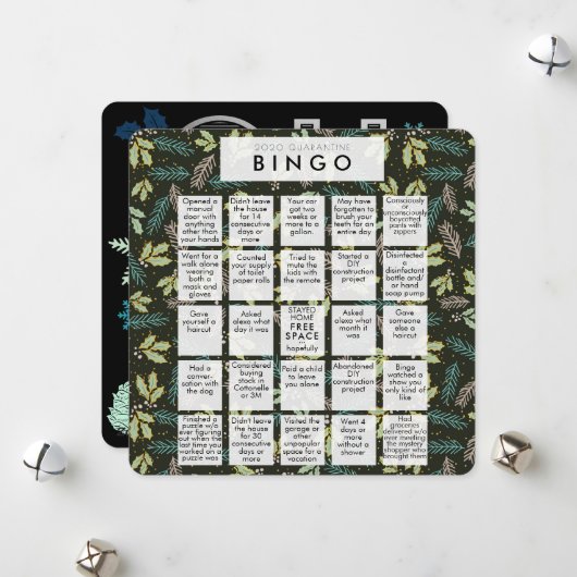 ああ何A年ミントGrn検疫ビンゴクリスマス シーズンカード (正面/裏面インサイチュ)