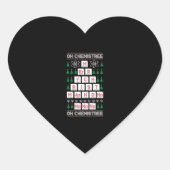 ああ化学化学者の科学クリスマス ハートシール (正面)