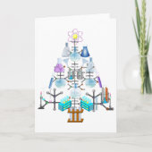 ああ化学、ああ化学者の木のクリスマス シーズンカード (正面)