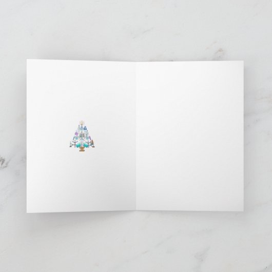 ああ化学、ああ化学者の木のクリスマス シーズンカード (内部)