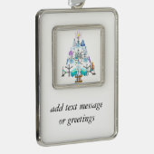 ああ化学、ああ化学者の木 シルバープレートフレームオーナメント (右)