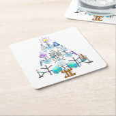 ああ化学、ああ化学者の木 スクエアペーパーコースター (アングル)