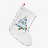 ああ化学、ああ化学者の木 スモールクリスマスストッキング (正面 (吊り時))