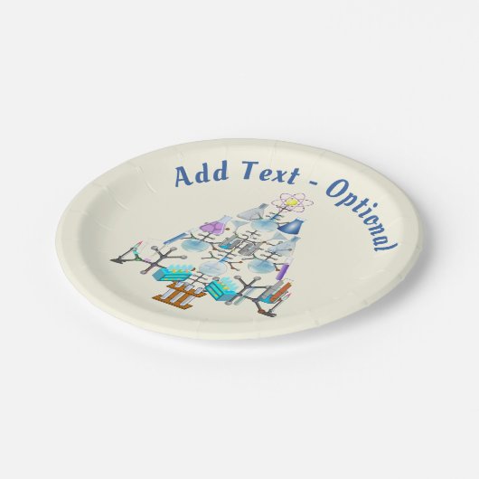 ああ化学、ああ化学者の木 ペーパープレート (アングル)