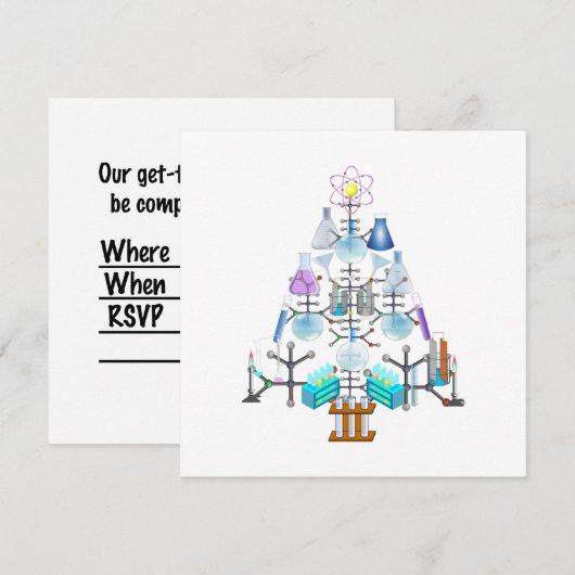 ああ化学、ああ化学者の木 招待状 (正面/裏面)