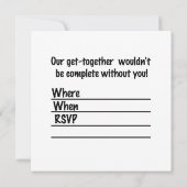 ああ化学、ああ化学者の木 招待状 (裏面)