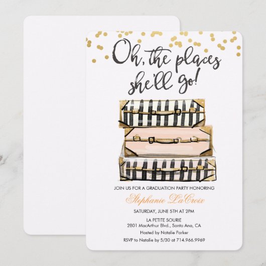 ああ卒業する場所招待状 招待状 (正面/裏面)