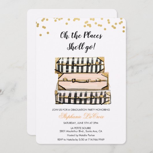 ああ卒業する場所招待状 招待状 (正面/裏面)