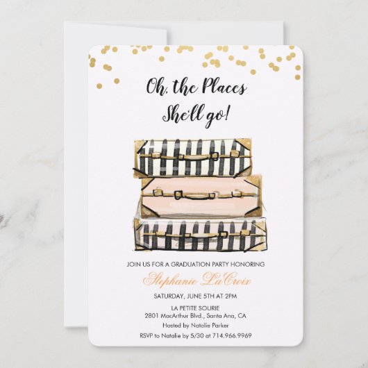 ああ卒業する場所招待状 招待状 (正面)