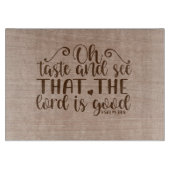 ああ味と主が良い詩篇であることを見なさい カッティングボード (正面)