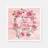 ああ味と主が良い詩篇34:8 スタンダードカクテルナプキン (正面)